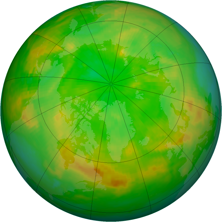 Arctic ozone map for 05 July 1980